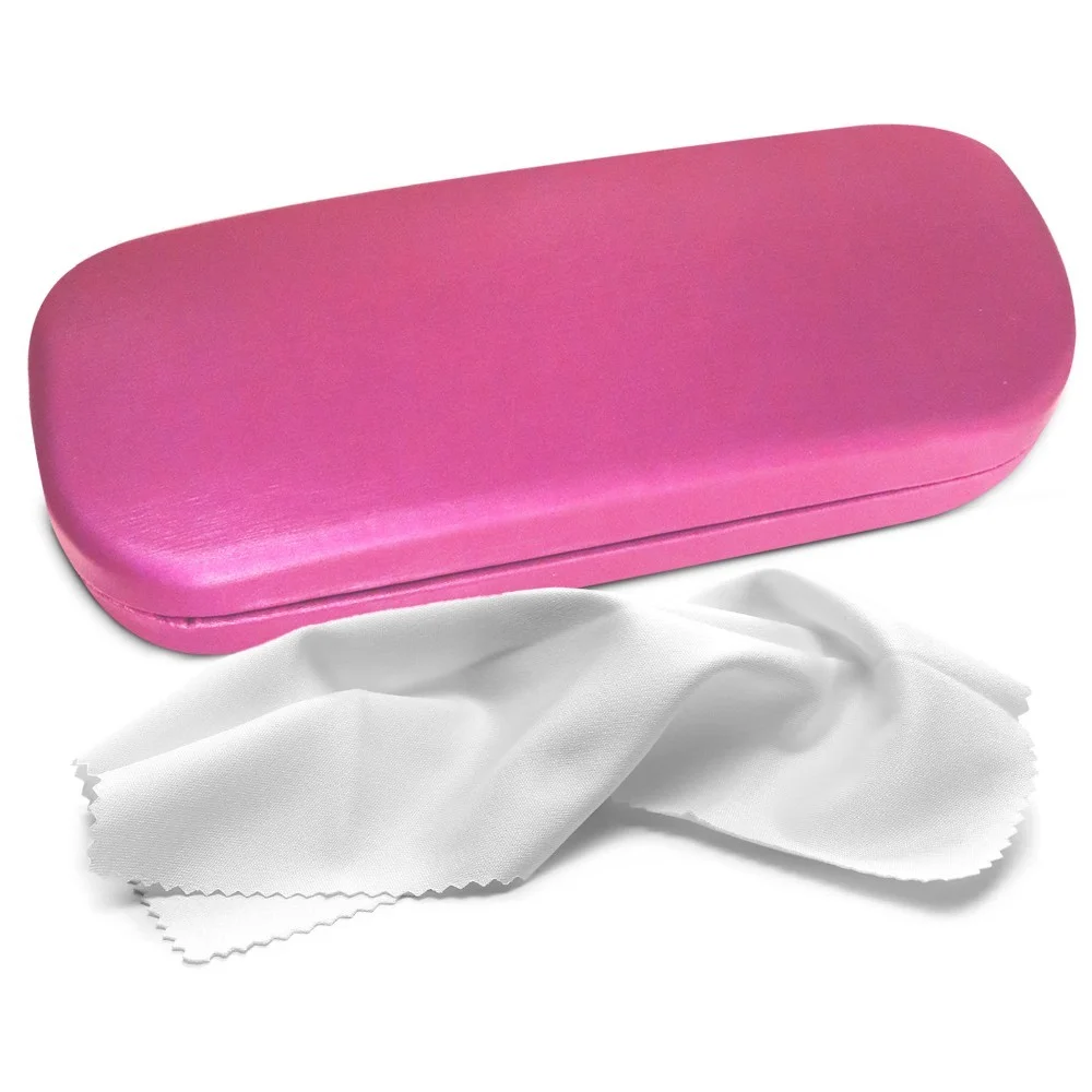 Hard Shell Glasses Case-Lightweight Large Eyeglass Holder with Microfiber Cloth